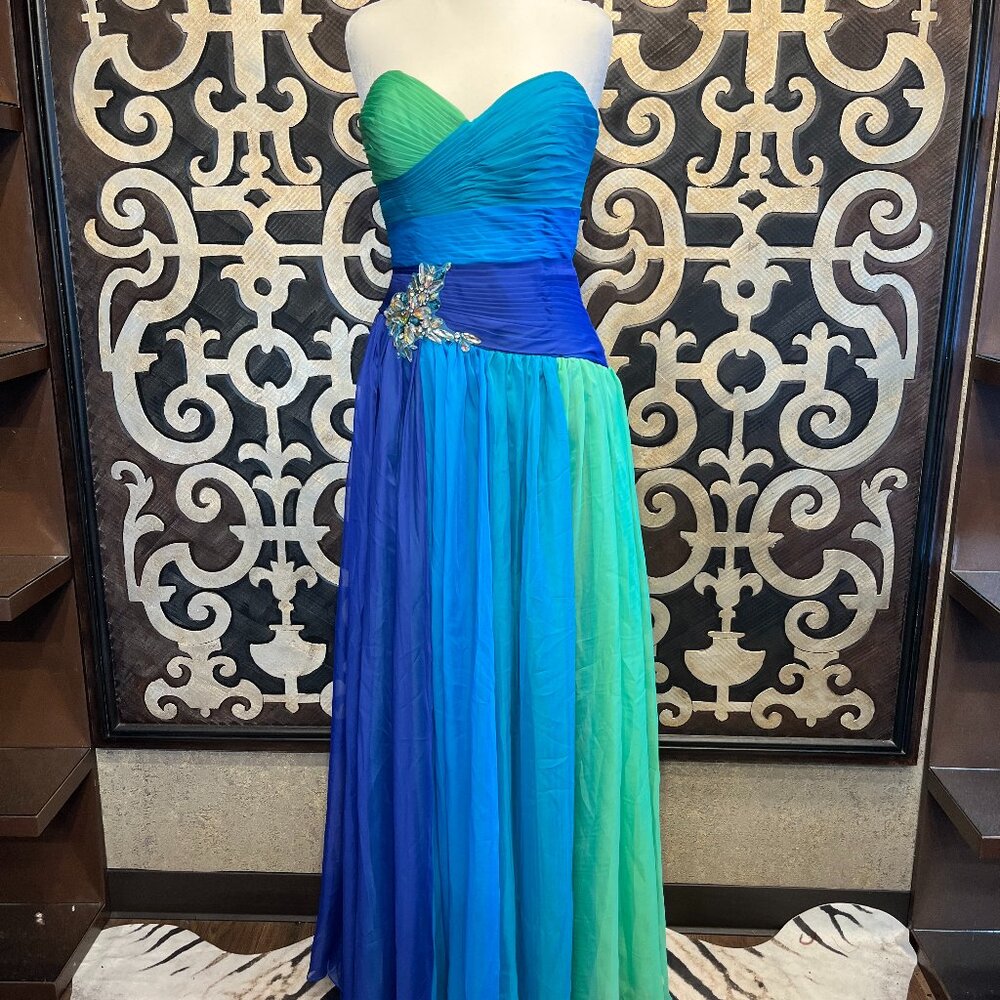 Light In The Box Color Block Jewel Halter Grown - image 1